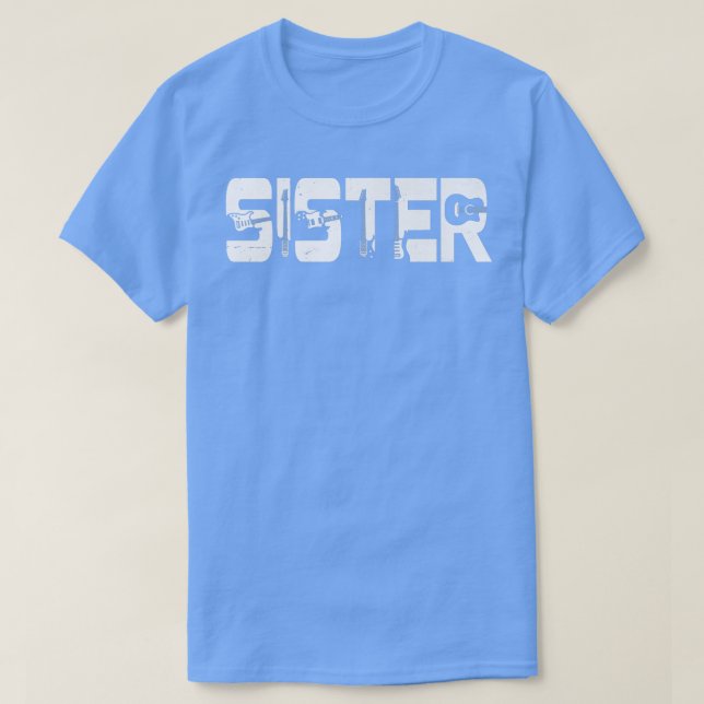 Retro Gitarrist Mutter Schwester Gitarre Mütter Ta T-Shirt (Design vorne)