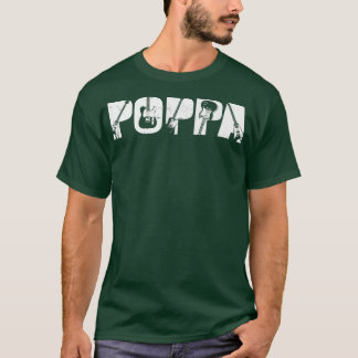 Retro Gitarrist Poppa Gitarre Väter Day Mu T-Shirt