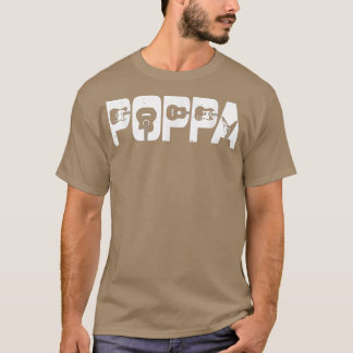 Retro Gitarrist Poppa Gitarre Väter Day Mu T-Shirt