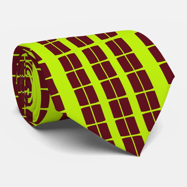 Retro-Gitter-Schlips Krawatte (Gerollt)