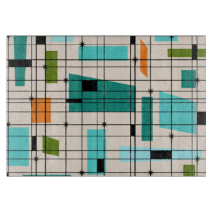 Retro Gitter-u. Sternexplosion-Glasschneiden-Brett Schneidebrett