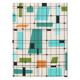 Retro Gitter-u. Sternexplosion-Tischdecke Tischdecke