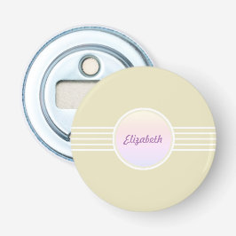 Retro Glam Personalisiert schimmernd Gold und Opal Flaschenöffner
