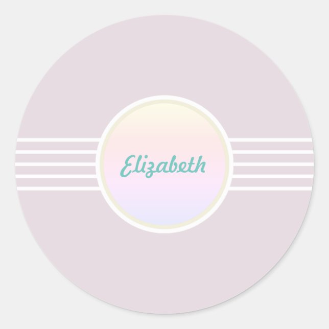 Retro Glam Pink und Opal Umschlag Aufkleber (Vorderseite)