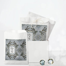 Retro Glam Rhinestones Silvery Gray Geschenktütchen