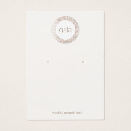 Retro Glam Silver Sequins Earring Display Card