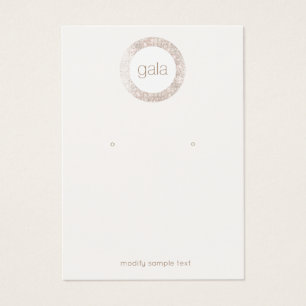 Retro Glam Silver Sequins Earring Display Card