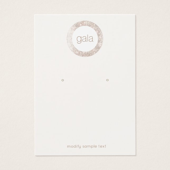 Retro Glam Silver Sequins Earring Display Card (Vorderseite)