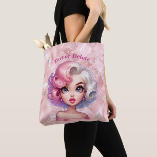 Retro Glamour Girl Animation Niedlicher Cartoon Be Tasche