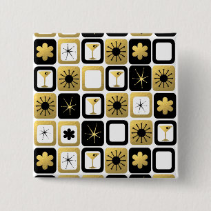 Retro Glamour Gold Button