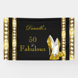 Retro Glamour Hollywood Fabelhaft 50 Gold Deco Abs Banner