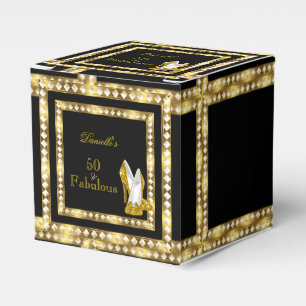 Retro Glamour Hollywood Fabelhaft 50 Gold Deco Box Geschenkschachtel