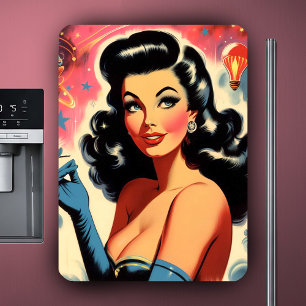 Retro-Glamour-Pin-up Magnet