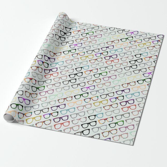Retro Glas-Hipster-Verpackungs-Papier Geschenkpapier (Ungerollt)