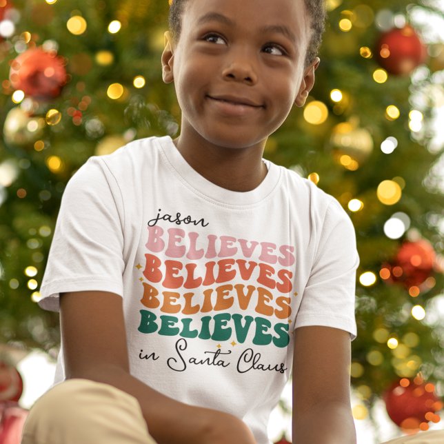 Retro glauben an Weihnachtsfamilien vom Weihnachts T-Shirt (Von Creator hochgeladen)