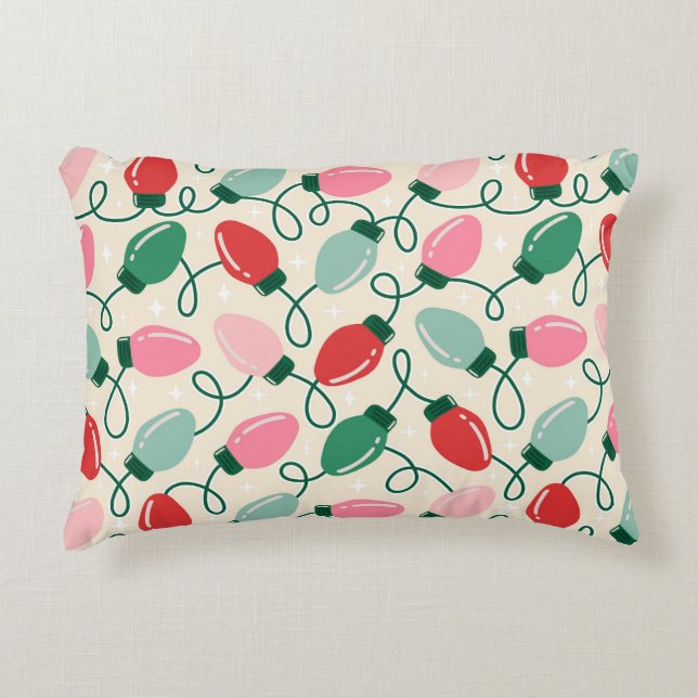 Retro Glow Lights Dekokissen (Vorderseite)