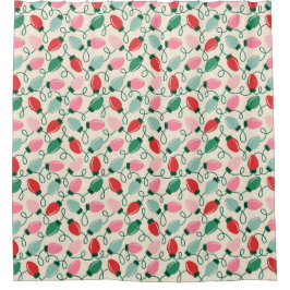 Retro Glow Lights Duschvorhang