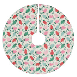 Retro Glow Lights Polyester Weihnachtsbaumdecke