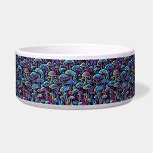 Retro Glow Mushroom Art Bowl - Vibrant & Groovy! Napf