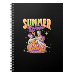 Retro-glückliches Sommerween-lustiges Frankenstein Notizblock