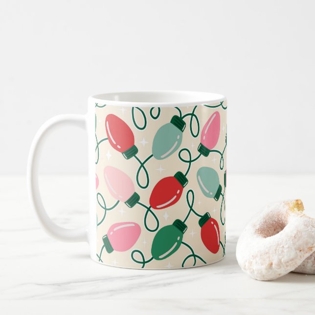 Retro-Glühlampen Kaffeetasse (Mit Donut)