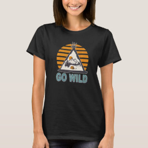Retro Go Wild Adventure Camping Zelt Camping T-Shirt