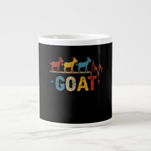 Retro Goat Heart Tee Xmas Valentines Day Gift Jumbo-Tasse