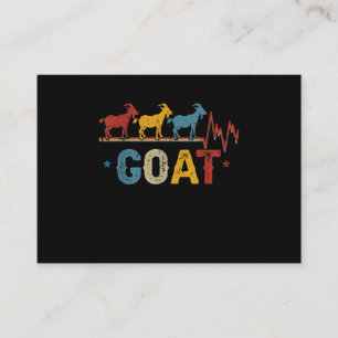 Retro Goat Heart Tee Xmas Valentines Day Gift Visitenkarte