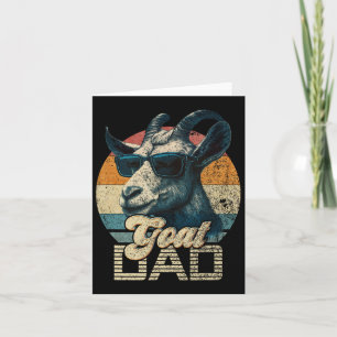 Retro Goat Vater Best Goat Daddy Funny Vathday Karte