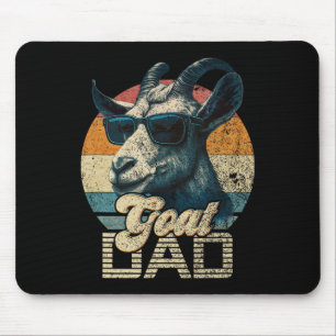 Retro Goat Vater Best Goat Daddy Funny Vathday Mousepad