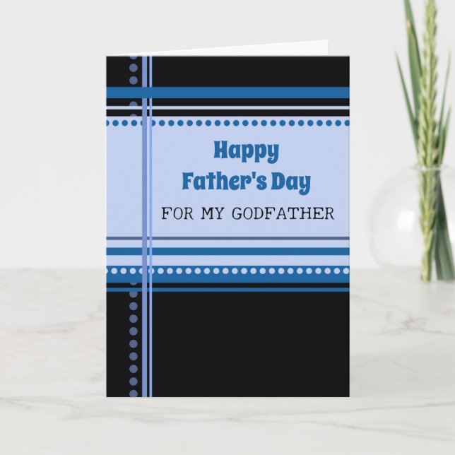 Retro Godvater Happy Vatertag Karte (Vorderseite)