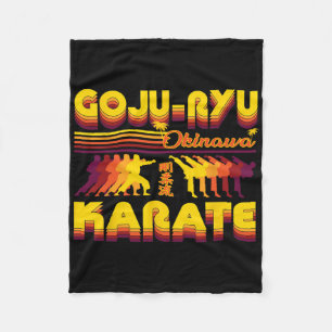 Retro Goju-ryu Karate Design Sommeroutfit für Kar Fleecedecke