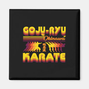 Retro Goju-ryu Karate Design Sommeroutfit für Kar Magnet