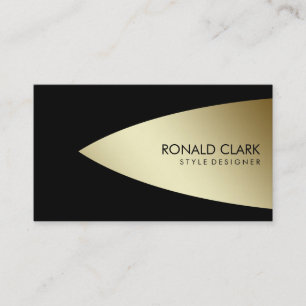 Retro Gold Black Metal Financial Beruflich Visitenkarte