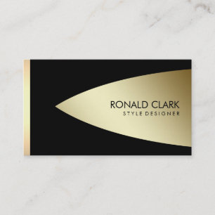 Retro Gold Black Metal Financial Services Visitenkarte
