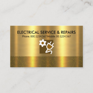 Retro Gold Elektronische Schaltschichten Elektrisc Visitenkarte
