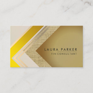 Retro Gold Geometrie Finanzen Moderne Elegant Visitenkarte