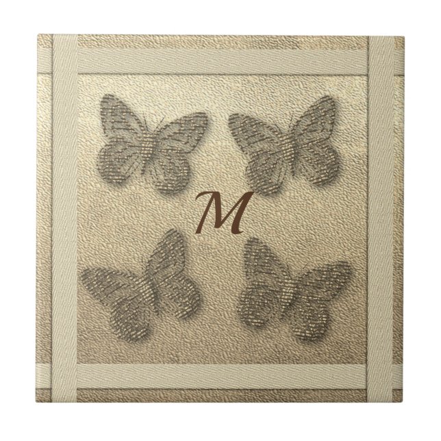 Retro Gold Holiday Vibe Fliese (Vorderseite)