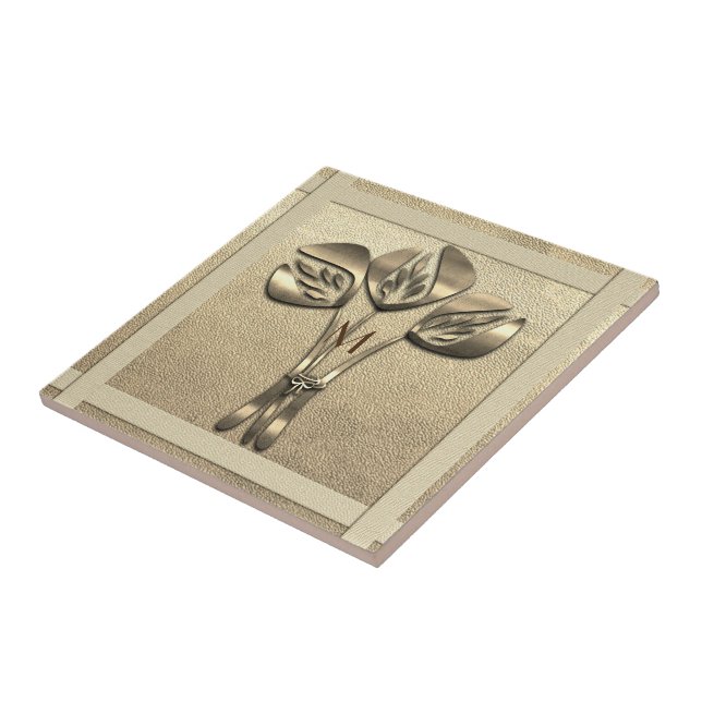 Retro Gold Holiday Vibe Fliese (Seite)