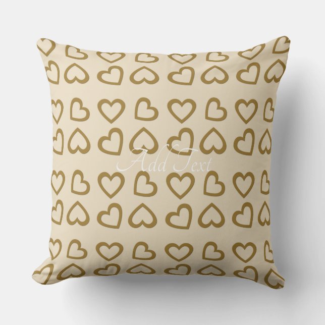Retro Gold Holiday Vibe Kissen (Vorderseite)