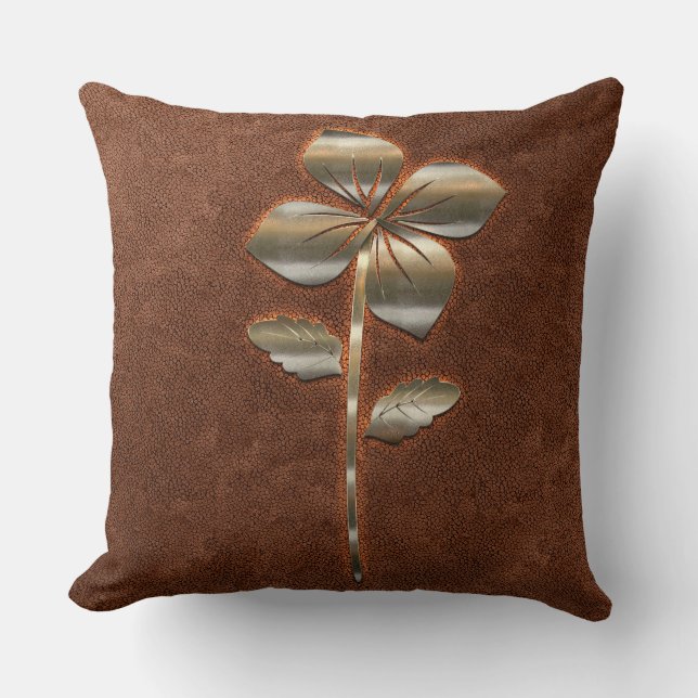 Retro Gold Holiday Vibe Kissen (Vorderseite)