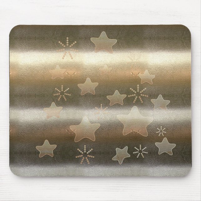 Retro Gold Holiday Vibe Mousepad (Vorne)