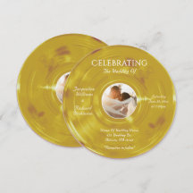 Retro-Gold-Musik-Vinyl-Schallplatte Hochzeit