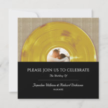 Retro Gold Musik Vinyl Schallplatte Hochzeit