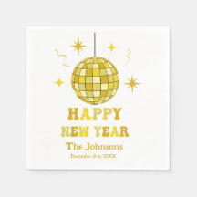Retro Golden Disco New Years Eve Party