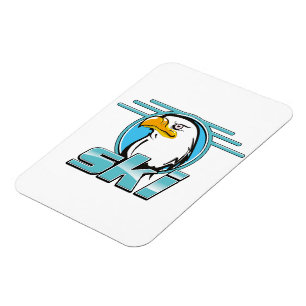 Retro Golden Eagle Ski-Logo Magnet