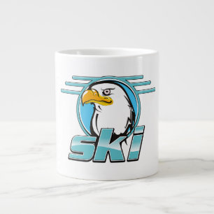 Retro Golden Eagle Skilogo Jumbo-Tasse