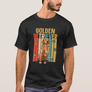 Retro Golden Retriever Golden Retrievers Dog Lover T-Shirt