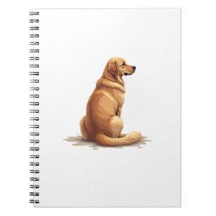 Retro Golden Retriever Rückansicht Hundeliebhaber  Notizblock