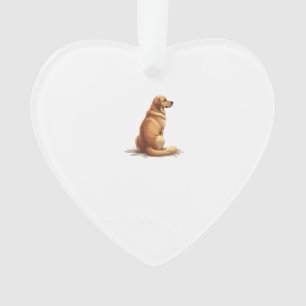 Retro Golden Retriever Rückansicht Hundeliebhaber Ornament